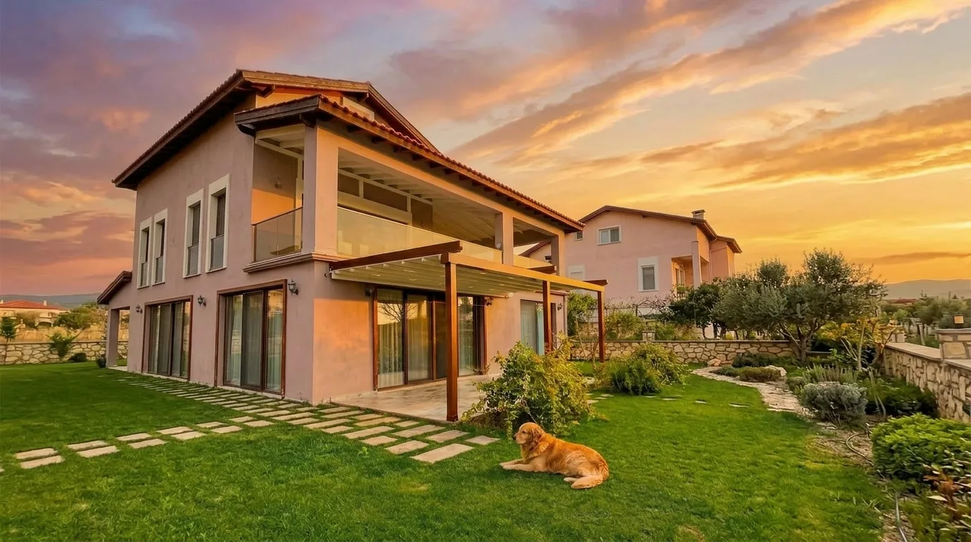 Bahçede pergola tente uygulaması, proje görünümü 37