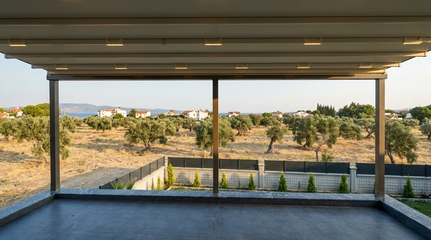 Terasta pergola tente uygulaması, proje görünümü 27