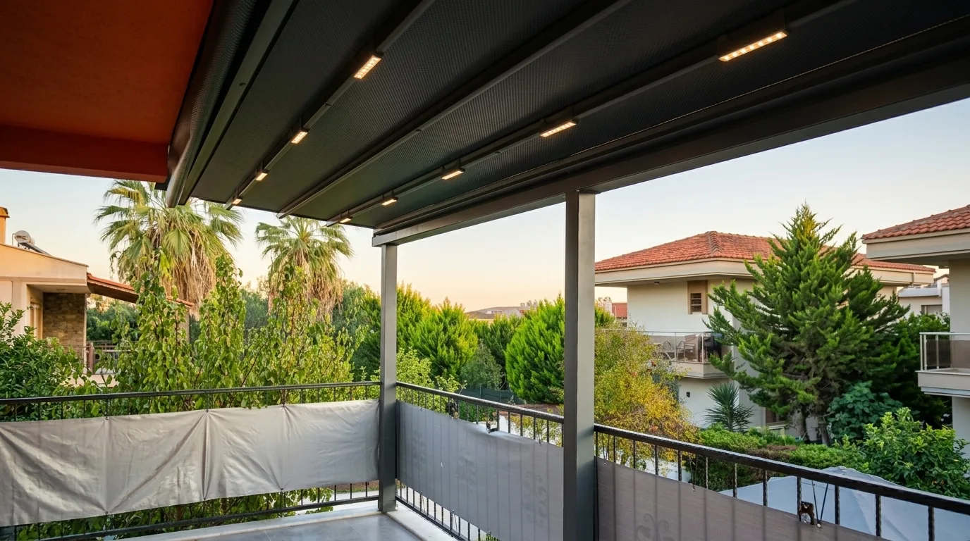 Terasta pergola tente uygulaması, proje görünümü 39