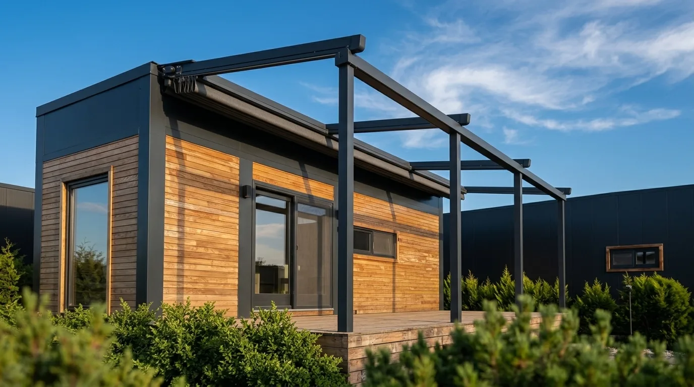 Terasta pergola tente uygulaması, proje görünümü 49